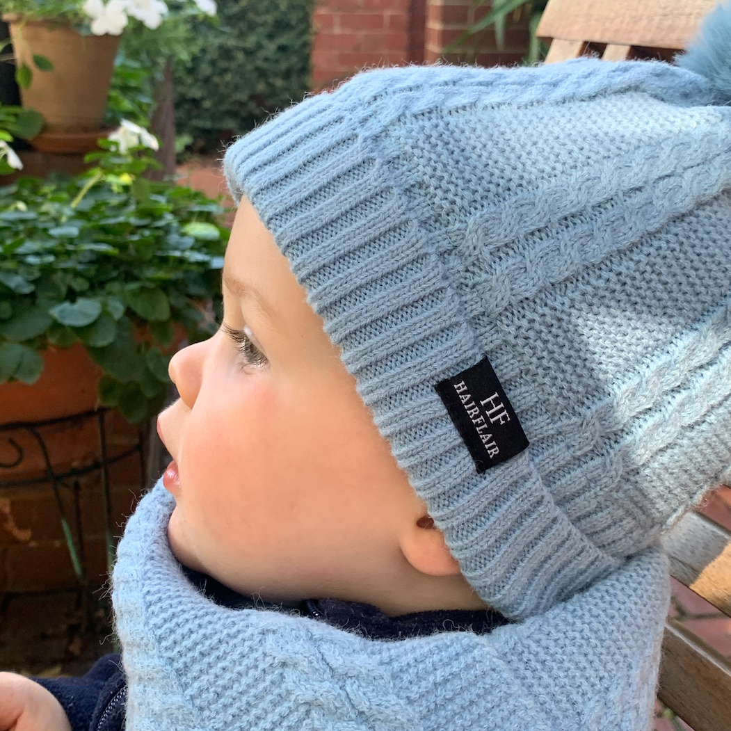 KIDS Beanie & Scarf - Blue - 1-4yr