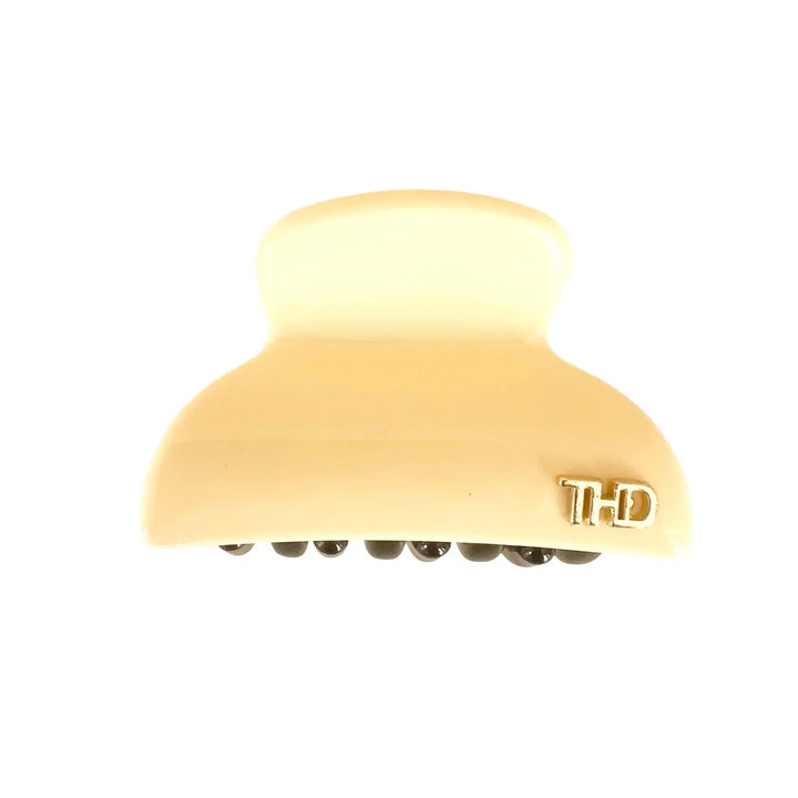 Acetate Hair claw small with crystals - Yellow