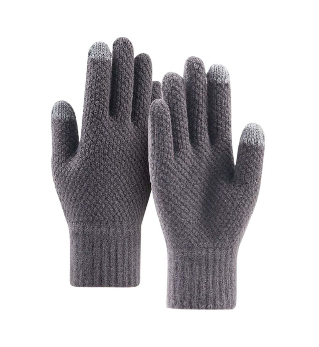 Mens Woolblend Touchscreen gloves - Dark Grey