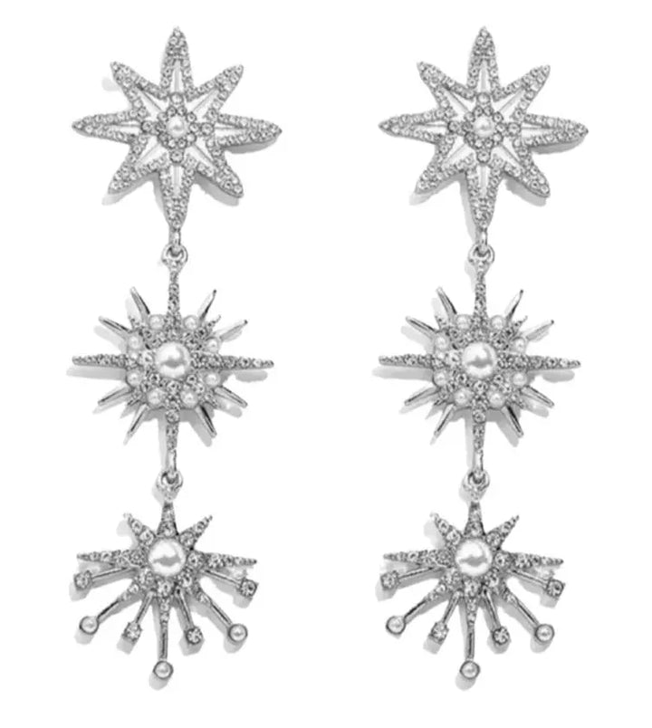 WS Silver Fireworks Earrings
