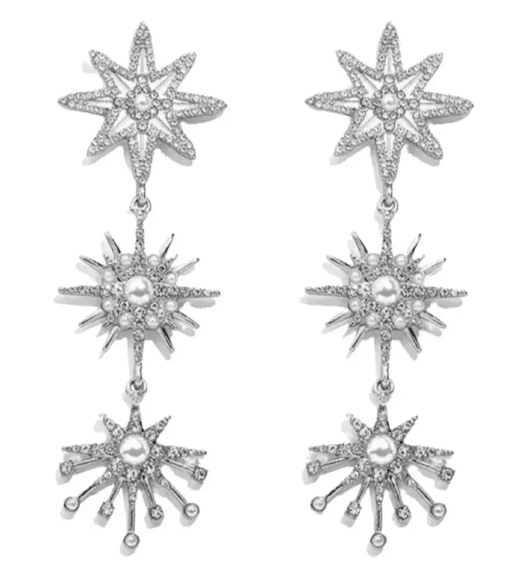 Silver Fireworks Earrings