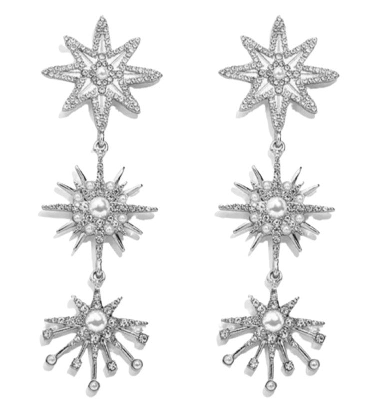 Silver Fireworks Earrings