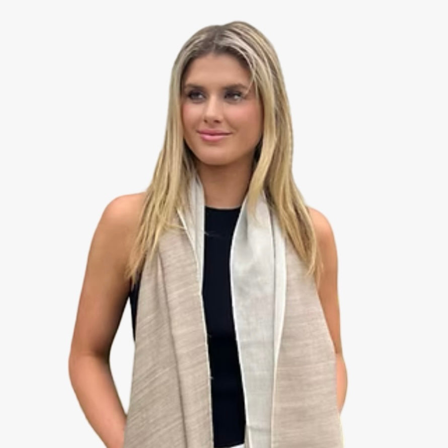 WS Scarf - Cashmere/ Mulberry Silk Scarf - Sheepskin / Jetstream 754523535371