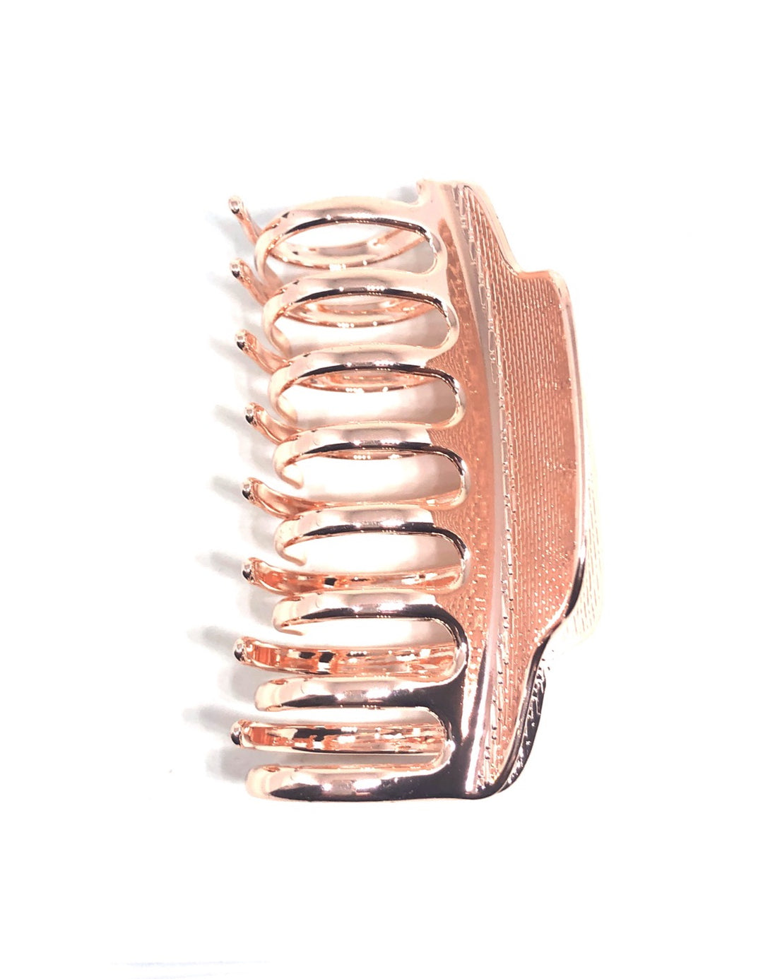 WS - Oversized metal hair claw clip in rose gold 787099021108