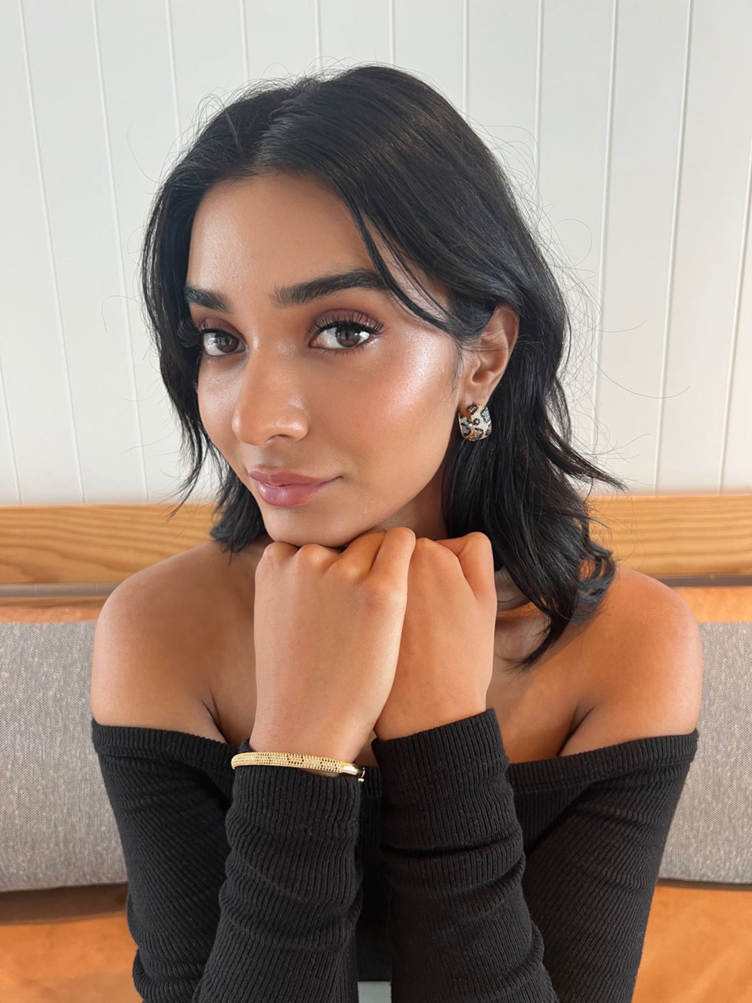 Luciana Gold Animal Pave Earrings