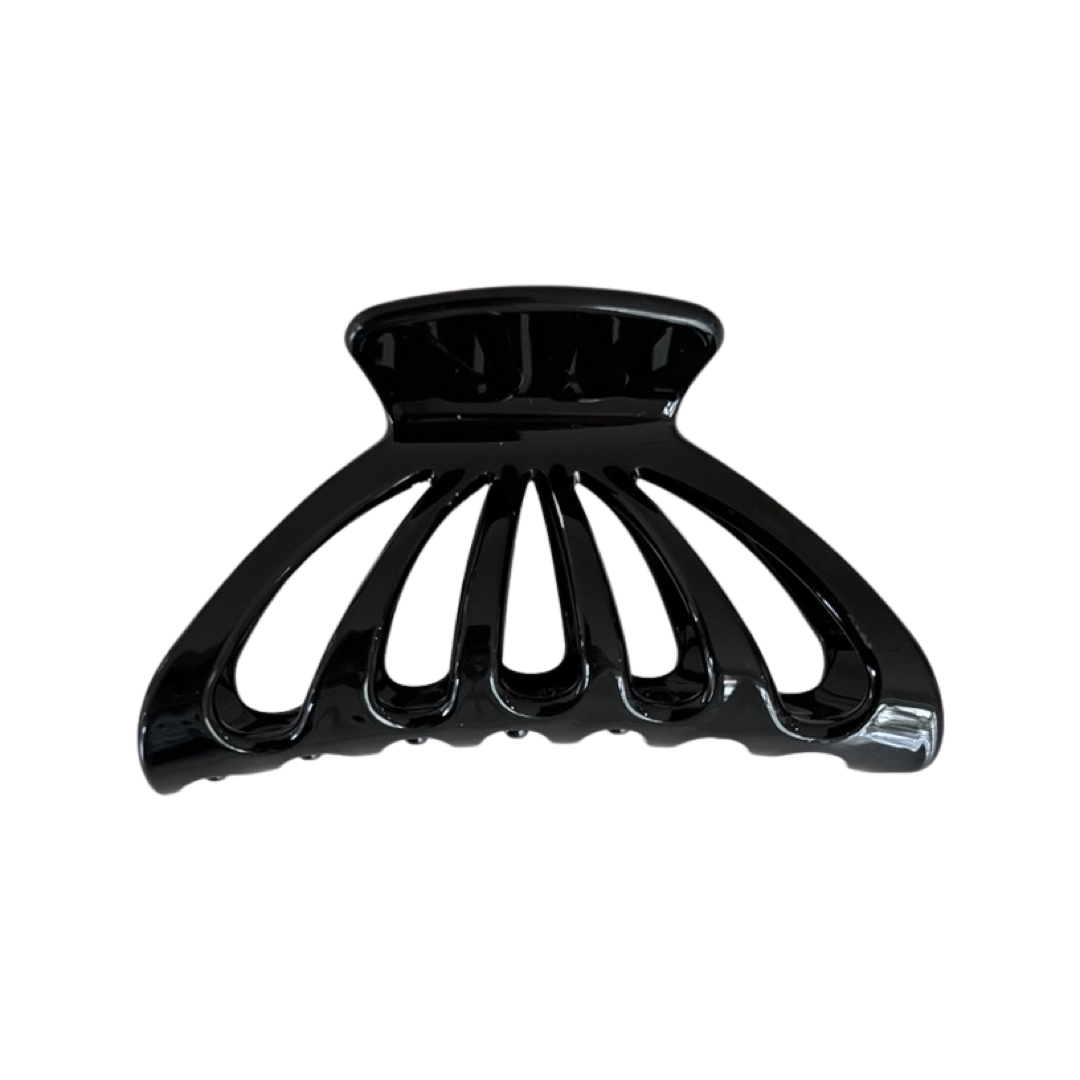 Large Premium Acetate Hair Claw - Black