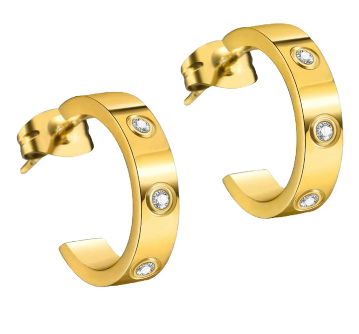 WS Octavia Zirconia Gold necklace