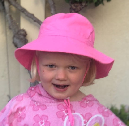 WS - Pink kids Bucket Wide Brim-  Toggle -age 3-6 744109225338