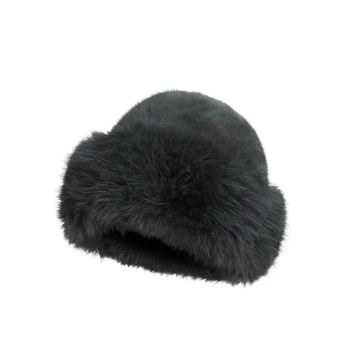 WS Faux Fur Peruvian Stole - Black
