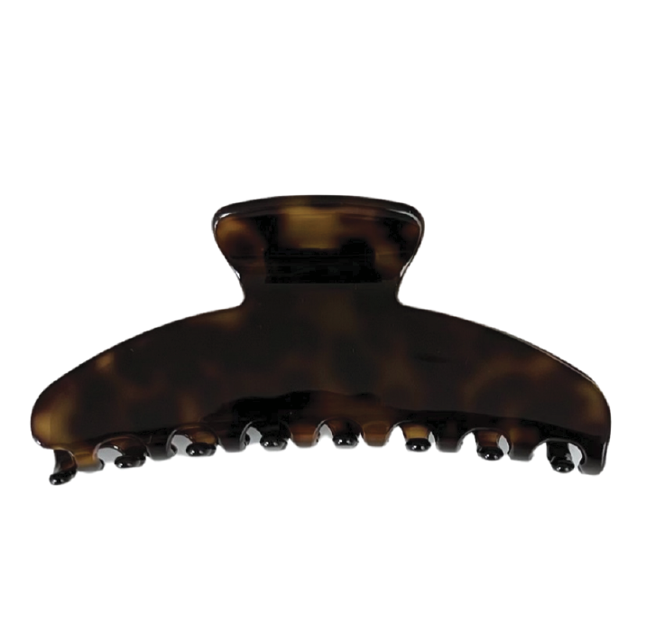 Premium oversized hair claw in dark tortoise