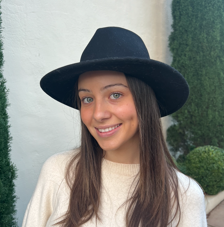 WS 100% Wool Classic Fedora - Black 744109225963