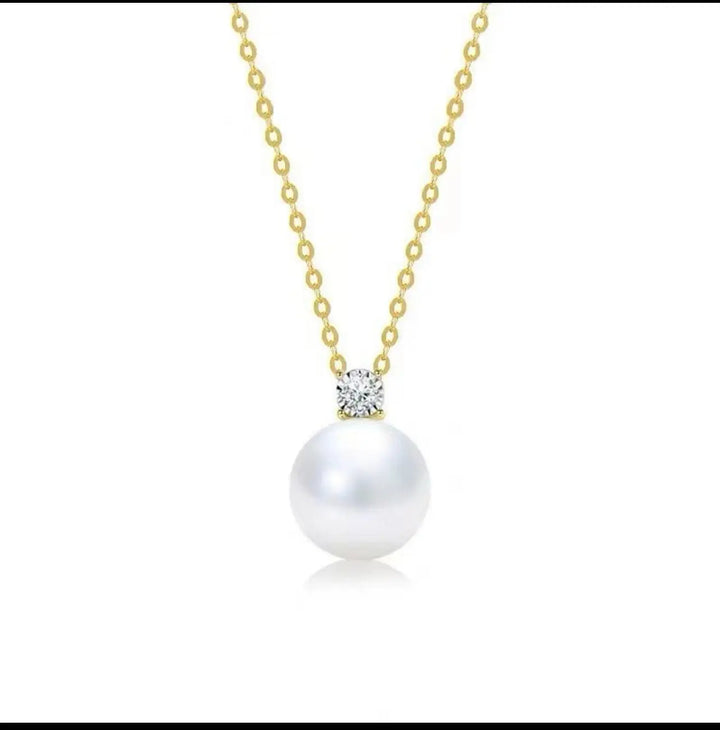 WS Kai White Pearl & Zirconia Earrings 18k Gold Plate