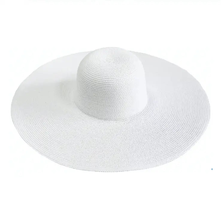Kentucky UltraWide Brim Hat in white Tania Hird Designs