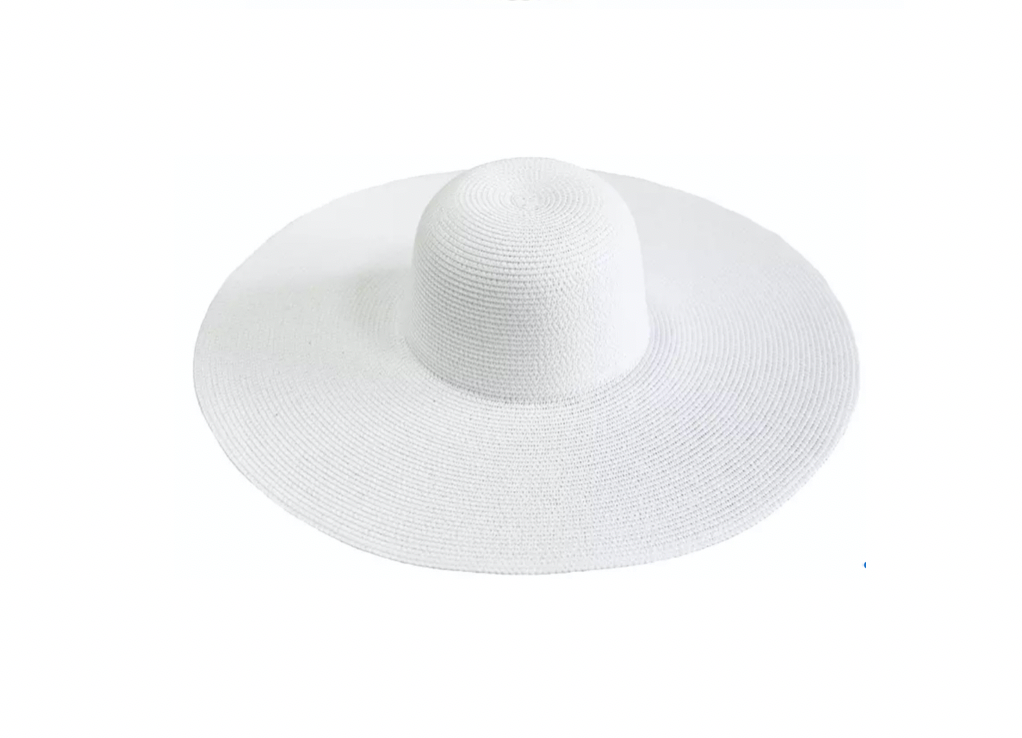 Kentucky UltraWide Brim Hat in white Tania Hird Designs