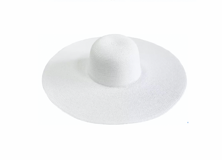 Kentucky UltraWide Brim Hat in white Tania Hird Designs