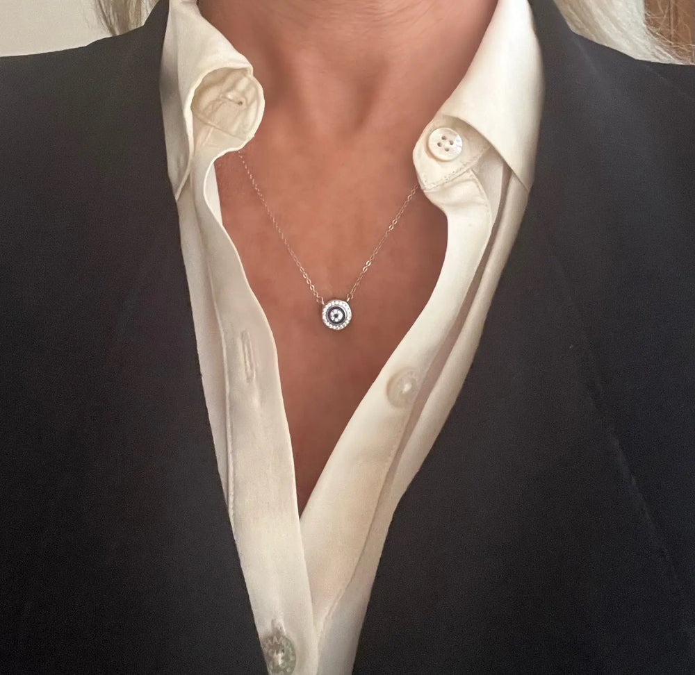 Evil Eye Sterling Silver Zirconia Necklace