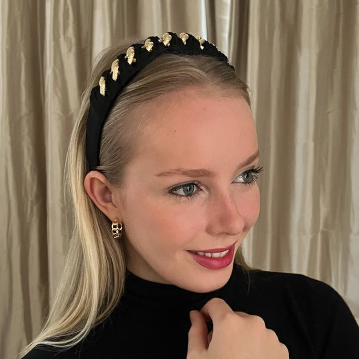 Headband - Braided Gold & Black