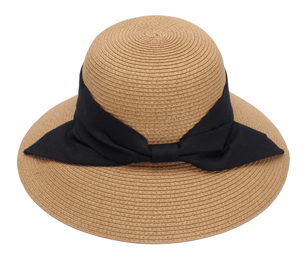 Premium Foldable Fisherman Hat with Bow in Natural