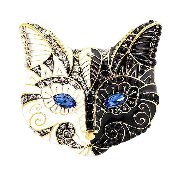 WS Venetian cat Brooch