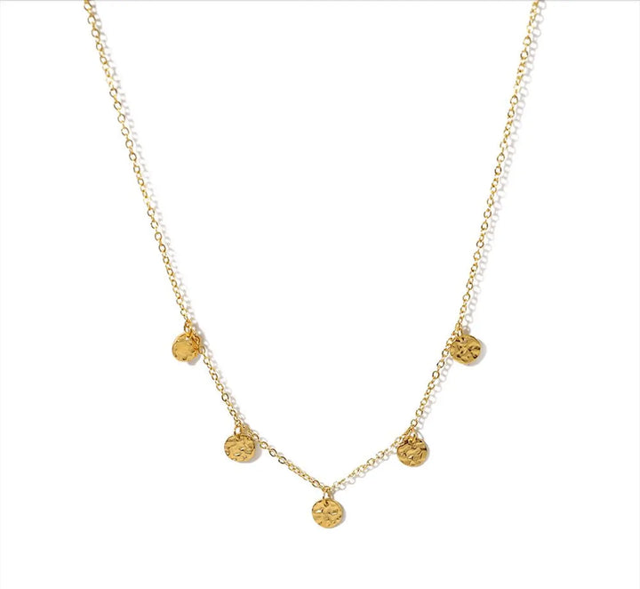 Mia Disk Necklace - gold