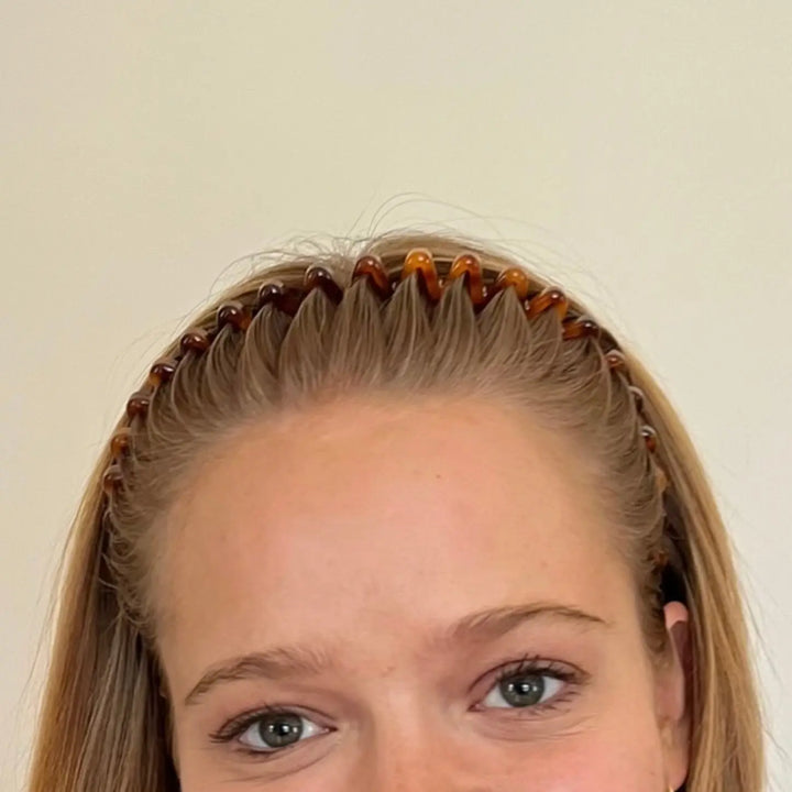 WS Acetate Wave Headband - Classic Brown Tortoise
