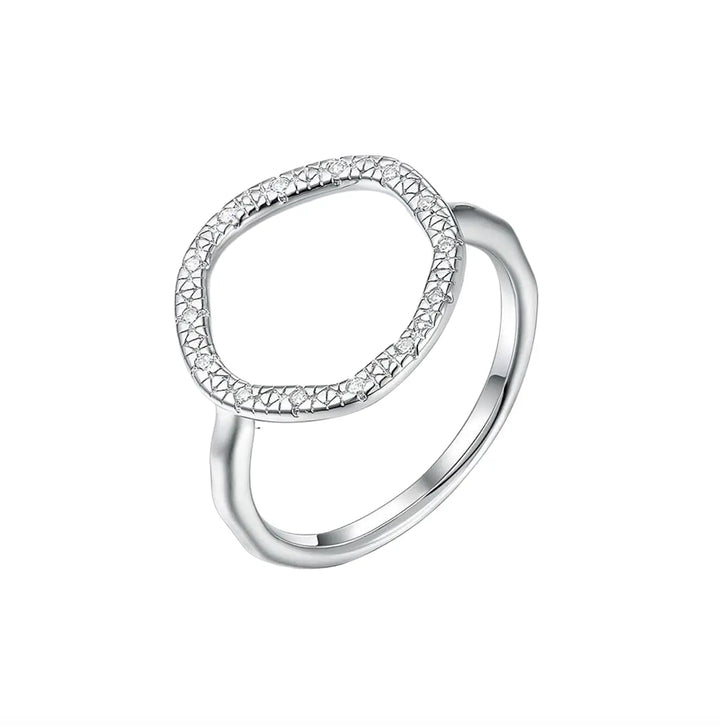 Rivière Circle zirconia Sterling silver Ring