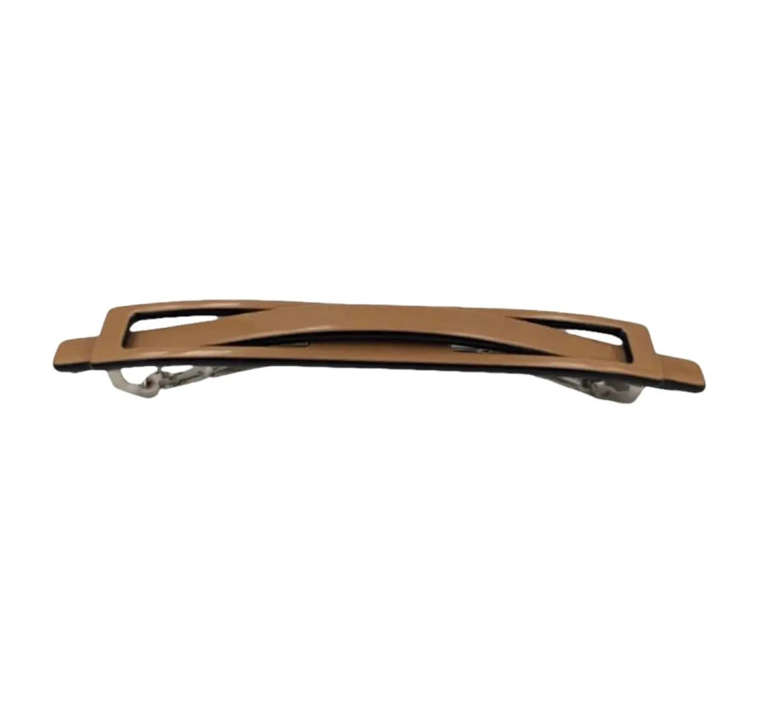 WS Linear Acetate Barrette - Tan