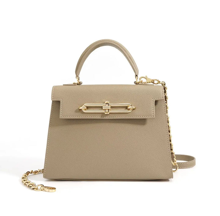 Anna Cowhide Bag - Taupe