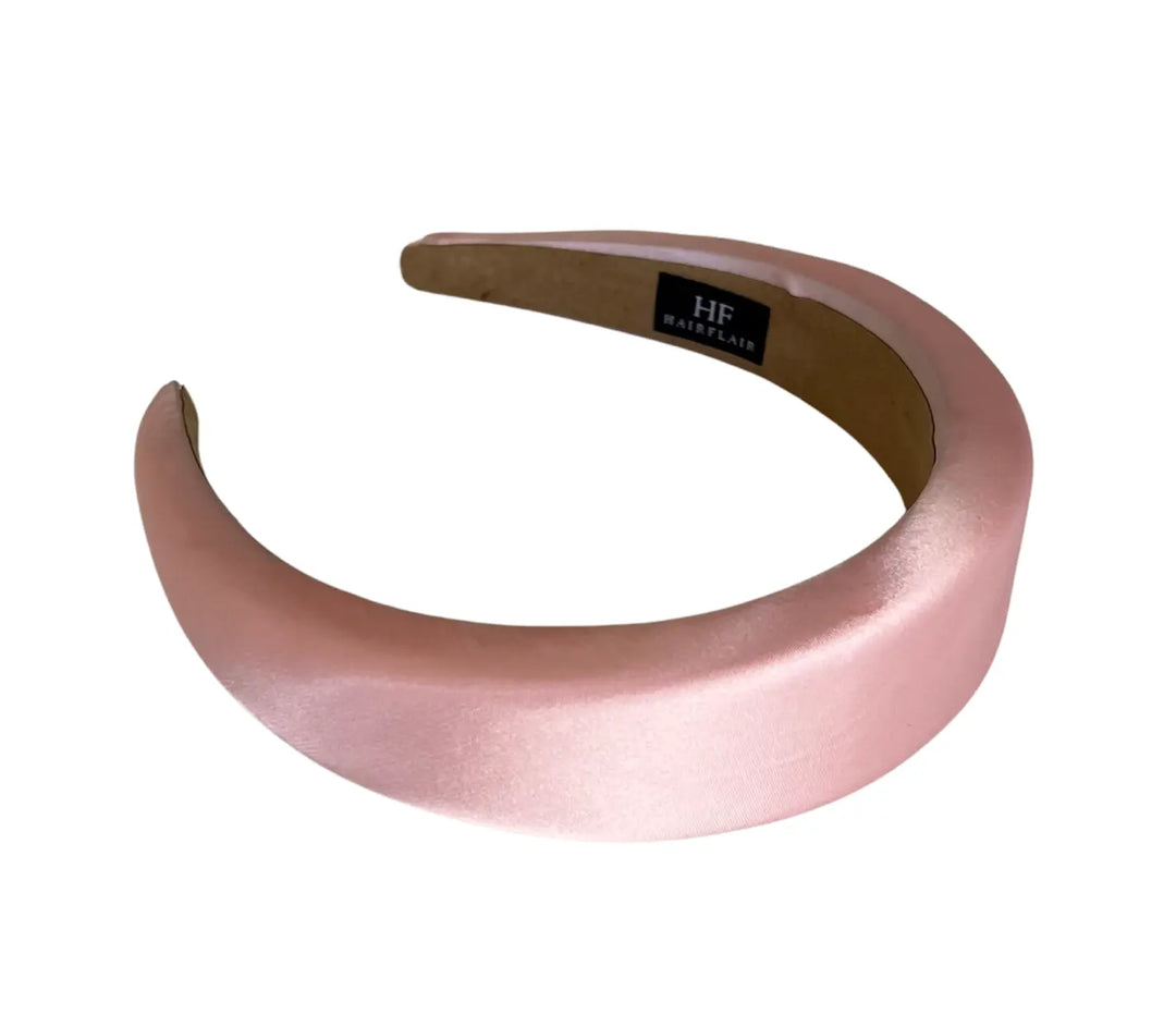 Satin Padded Headband - pink