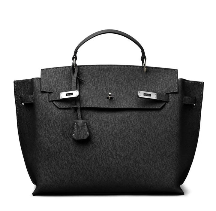 WS Stella Laptop Cowhide Bag - Black
