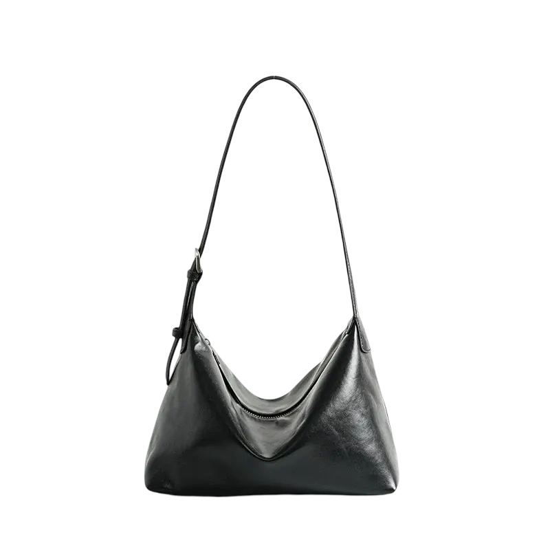 Chicago cowhide shoulder bag in Black