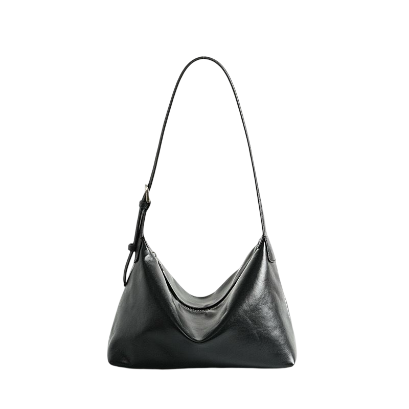 Chicago cowhide shoulder bag in Black