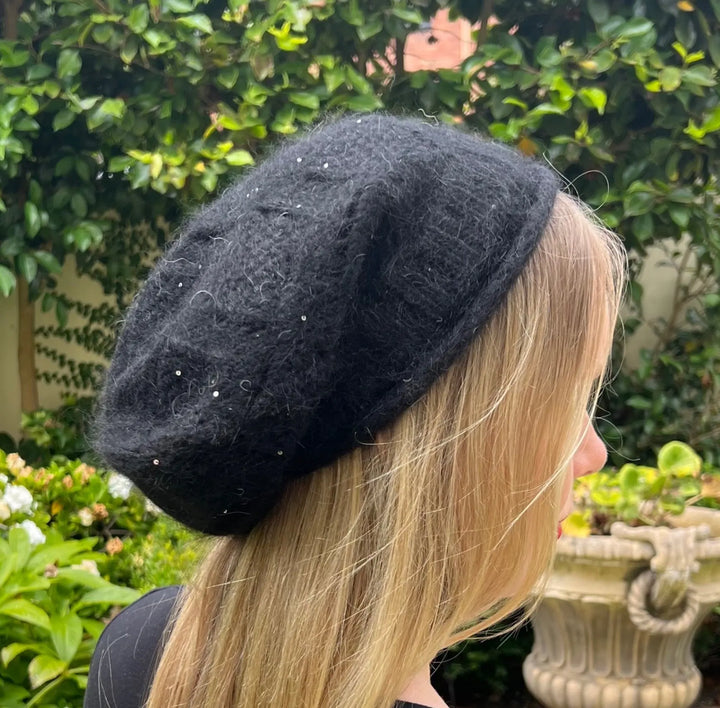 Slouch Beanie - Black Sparkle