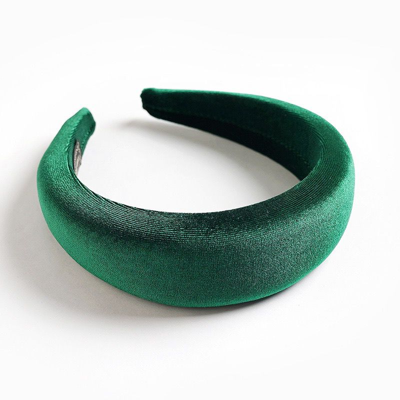 WS Padded Velvet Headband - emerald green