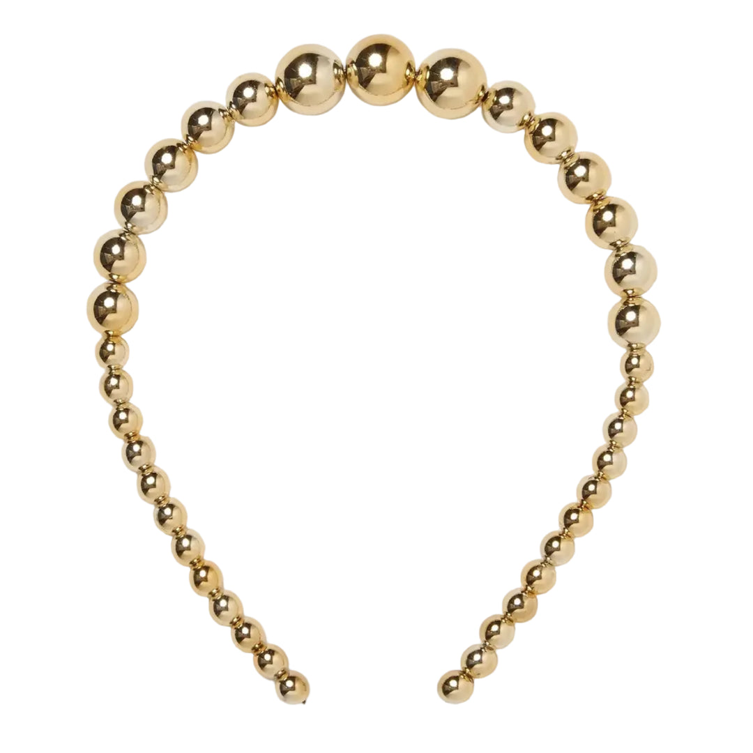 Faux Pearl Headband Gold - Hero