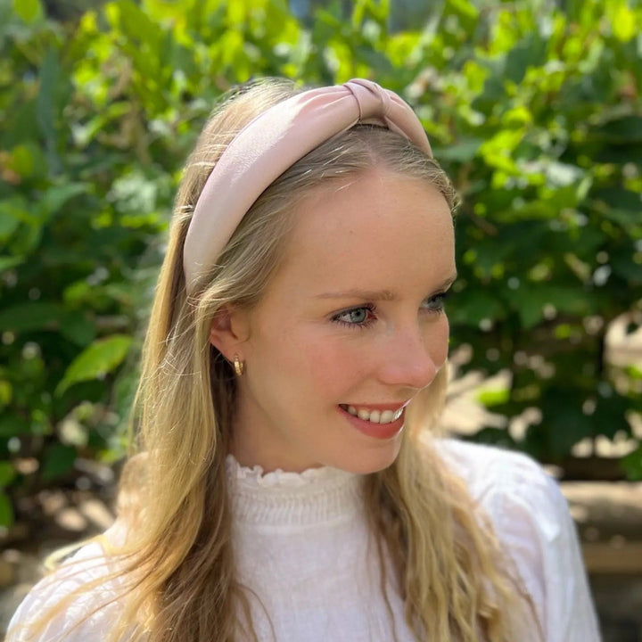 WS Satin Tailored Headband - Pink - Image 1