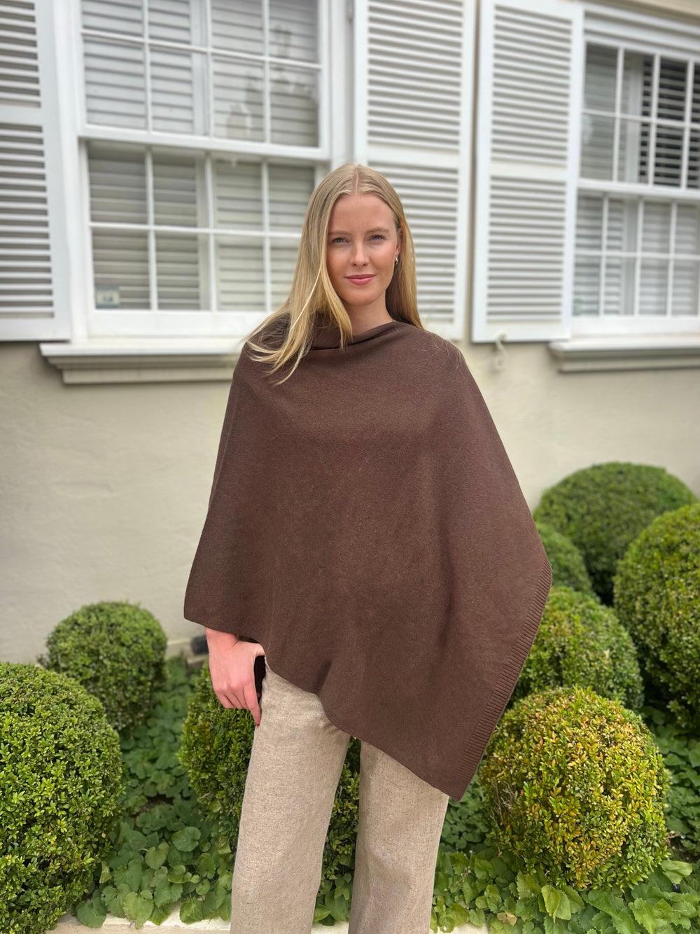 White Wool Chicago Topper- Brown