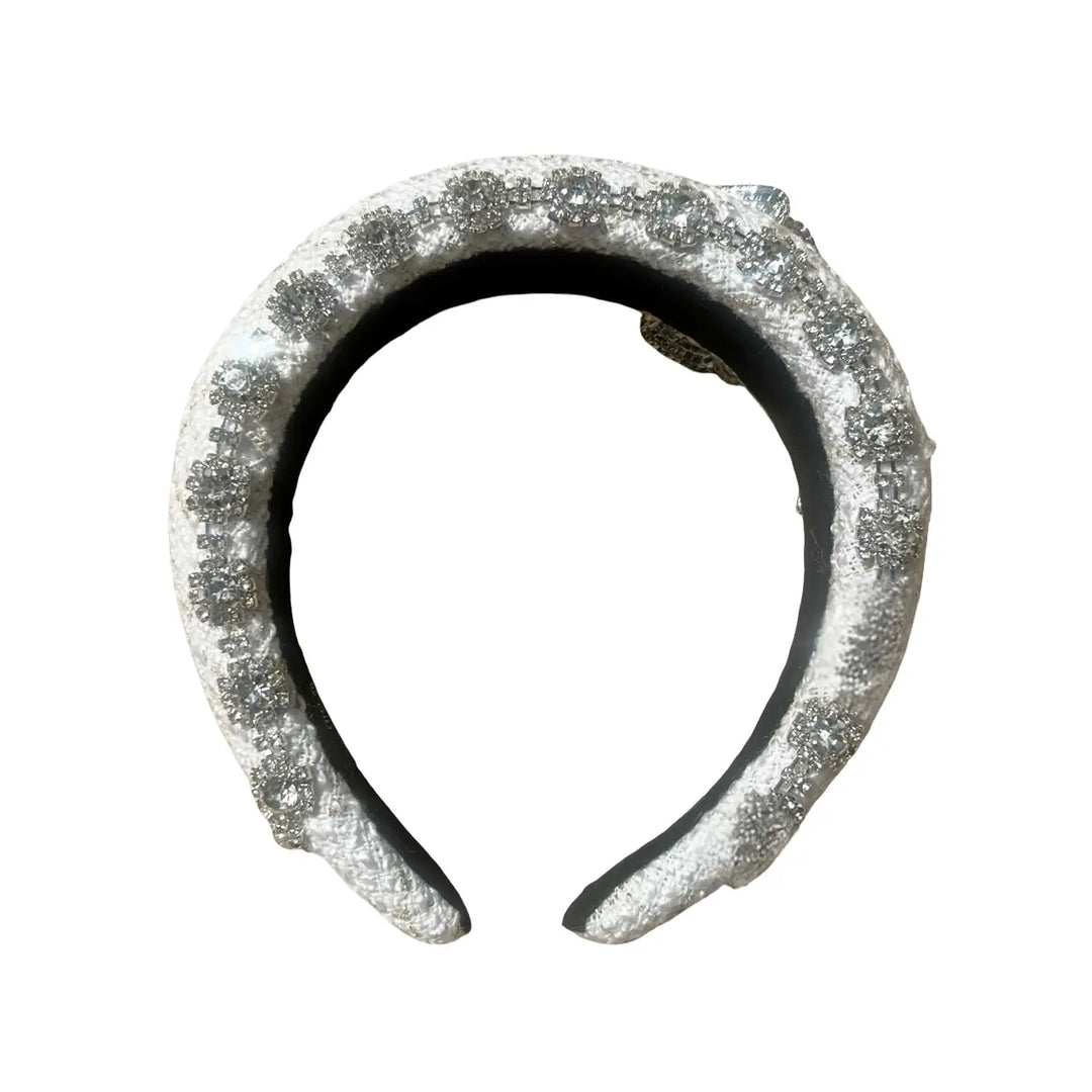 Elisha Embelished Headband- White