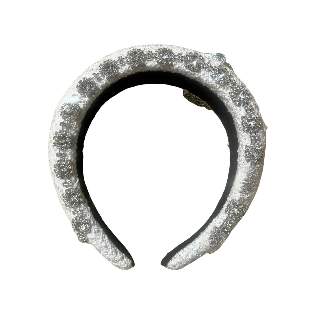 Elisha Embelished Headband- White