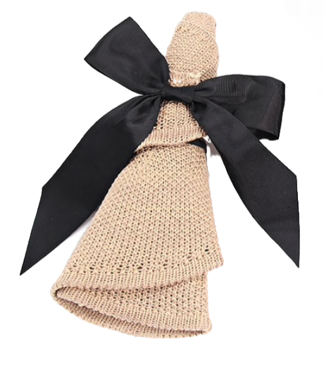 Visor Foldable & Black Ribbon in Golden Straw