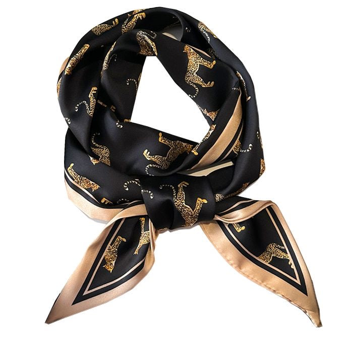 WS Neckscarf / Hairscarf - Gold Leopards