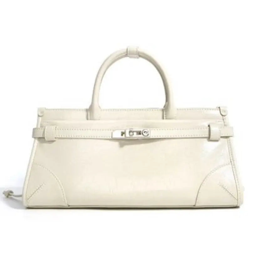 WS Oxford Cowhide Bag -White Tania Hird Designs