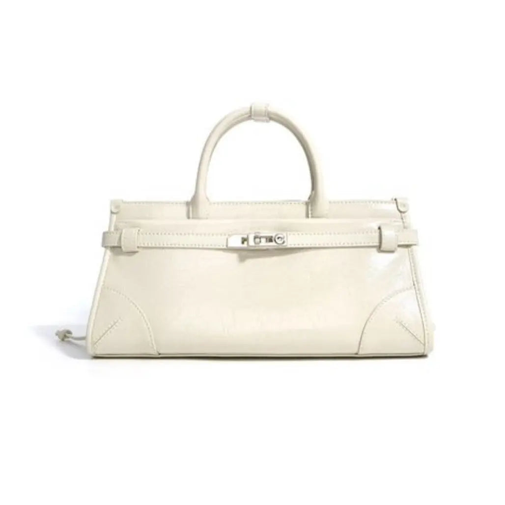 WS Oxford Cowhide Bag -White
