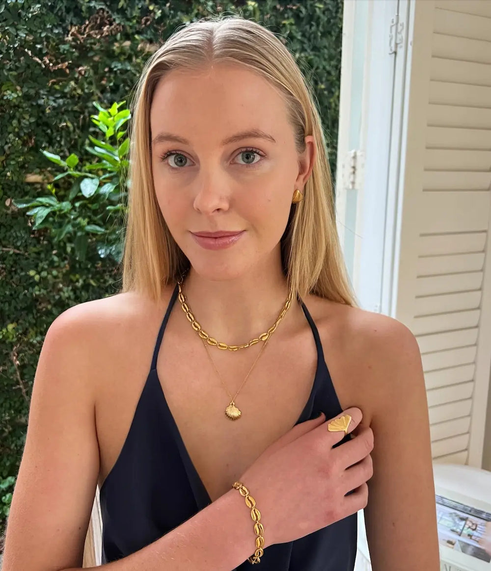 WS Nautilus Shell Stud Earrings