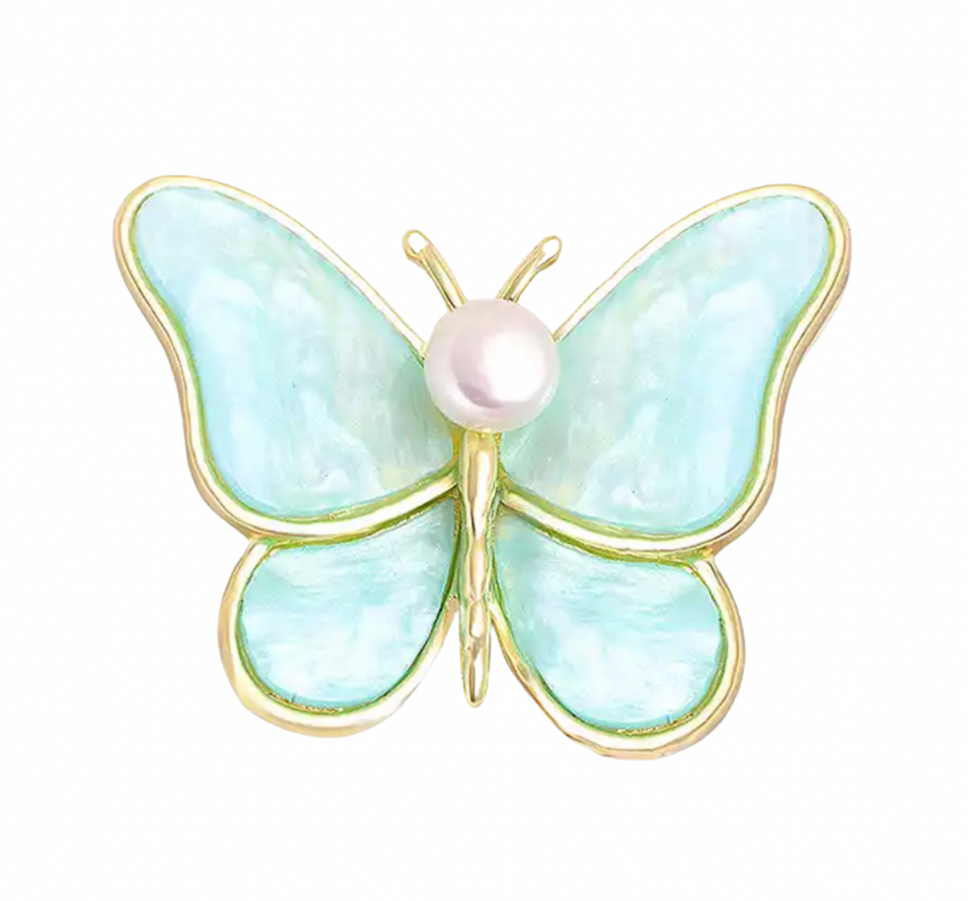 WS - Butterfly Brooch-Turquoise