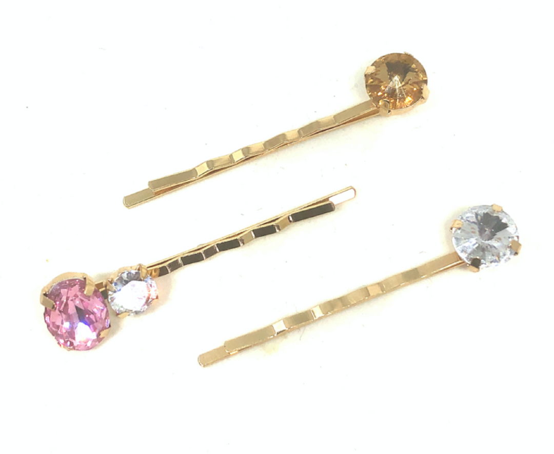 WS - Hairpins - Pink Gems 746935882198