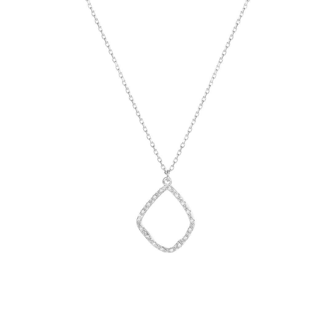 WS Rivière Diamond zirconia Sterling silver necklace