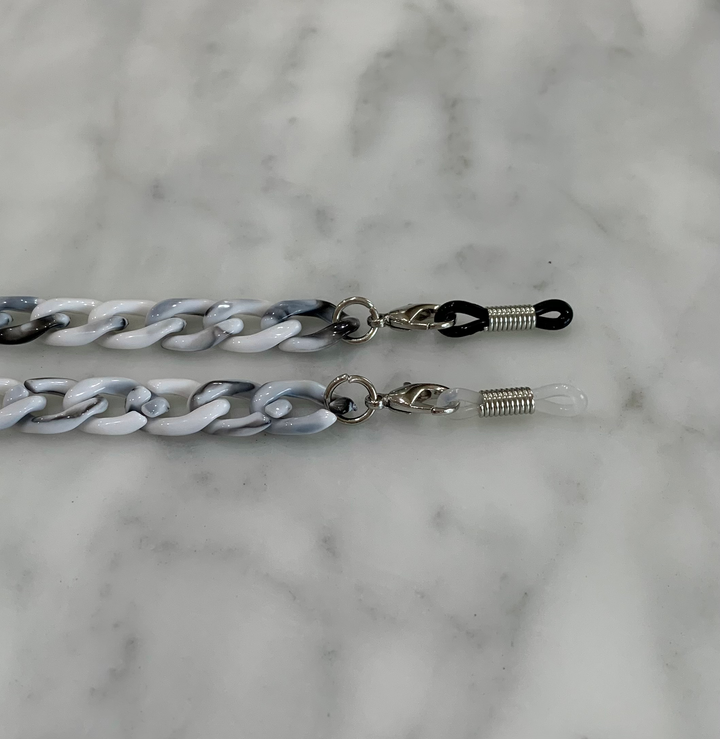 Glasses / Sunglass Chain in Grey and White
