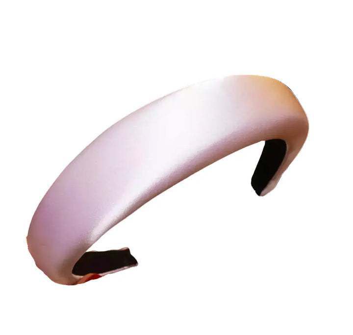 Satin Padded Headband in Digital Purple