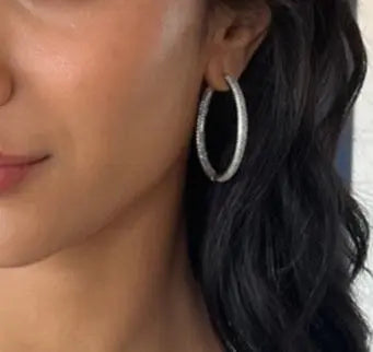 Claudia Pave Silver Hoops